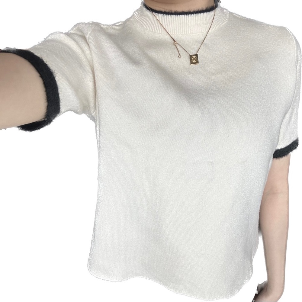 Zara knit short sleeve sweater